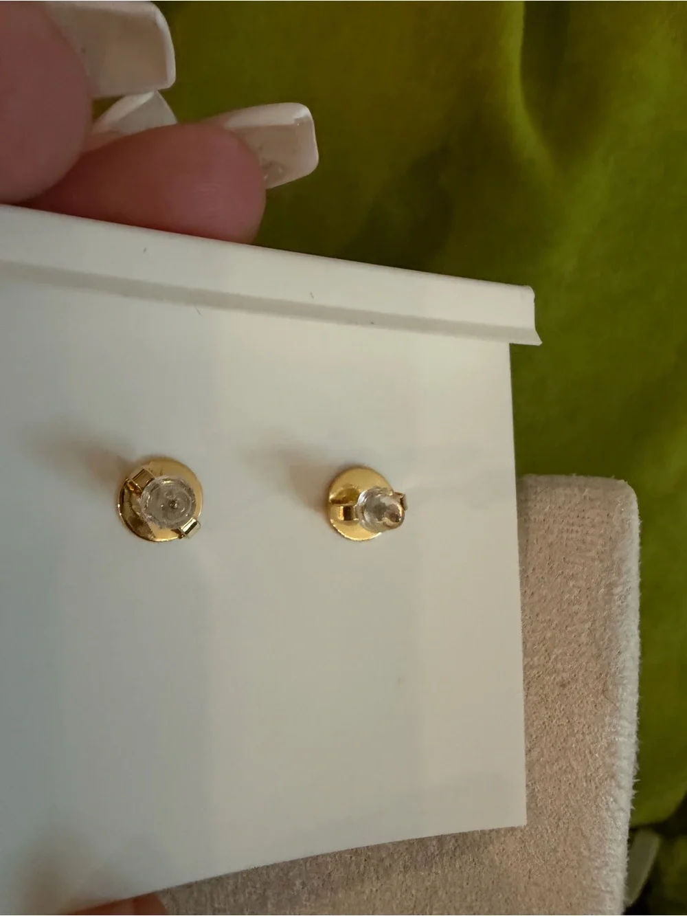 Tory Burch Textured Gold Logo Stud Earrings