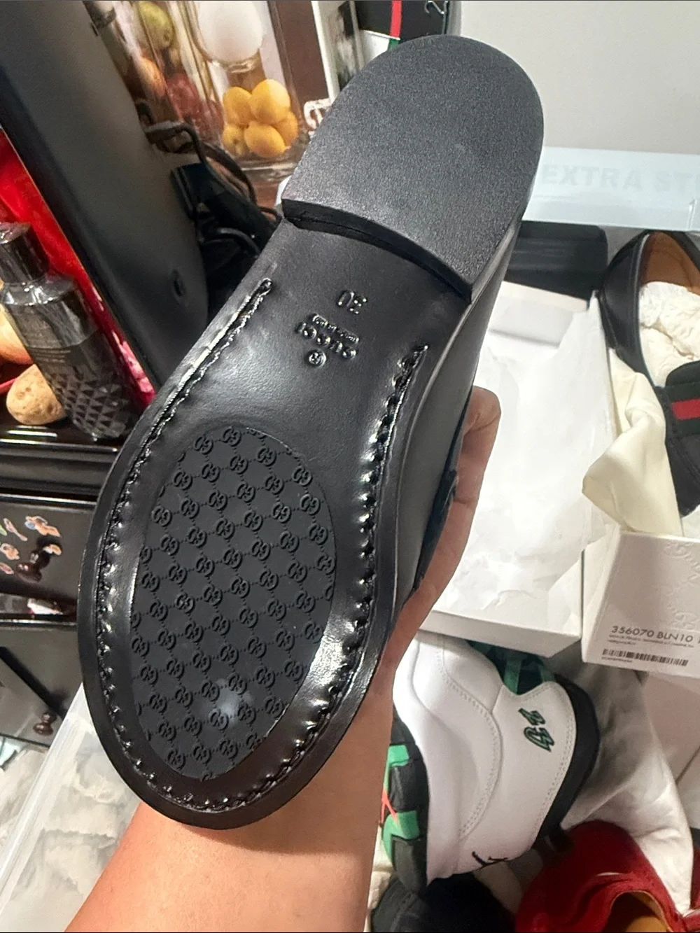 Gucci black leather