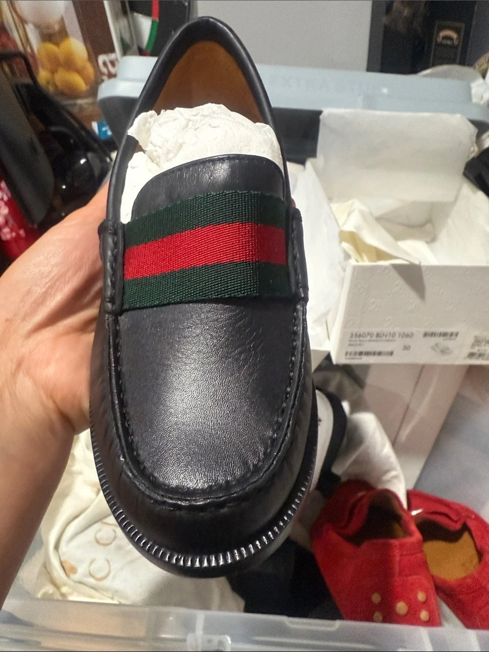 Gucci black leather