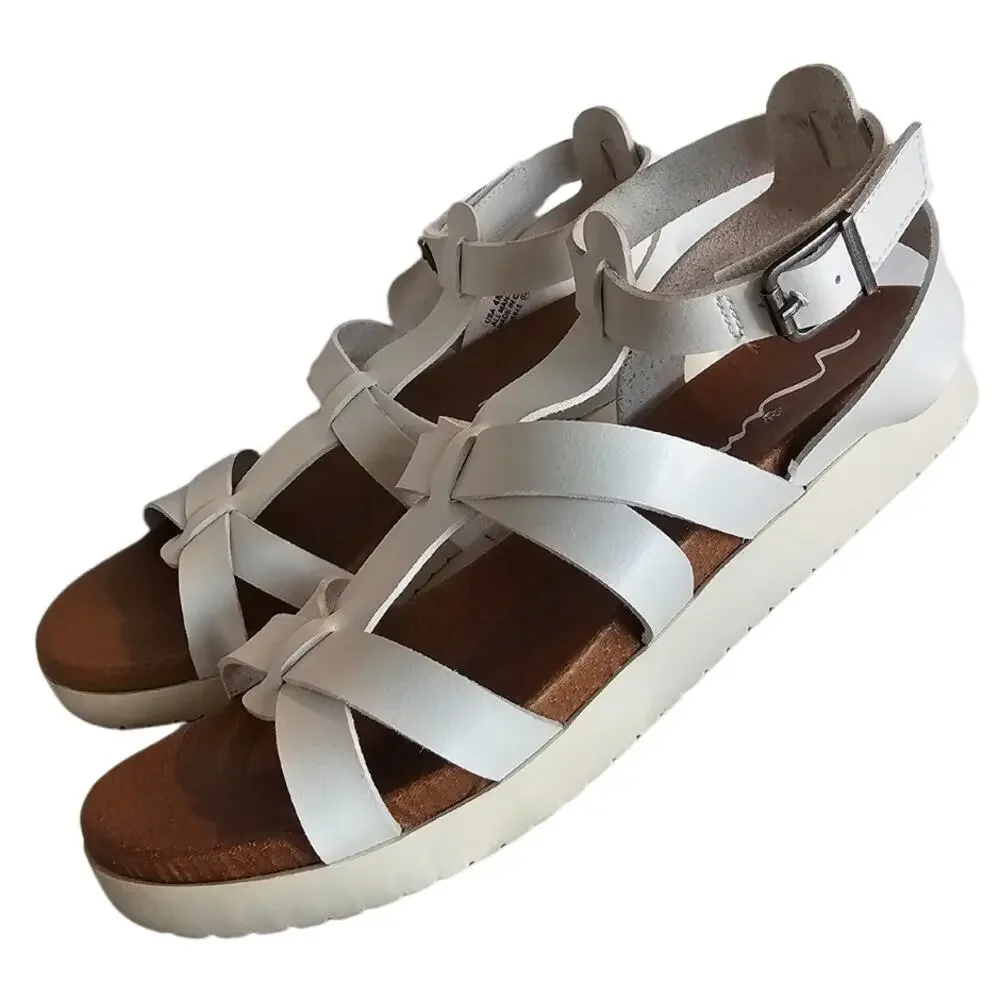 Nina Shoes Alpha Little‎ Girls Gladiator Sandals Size 4 White Strappy Cushion