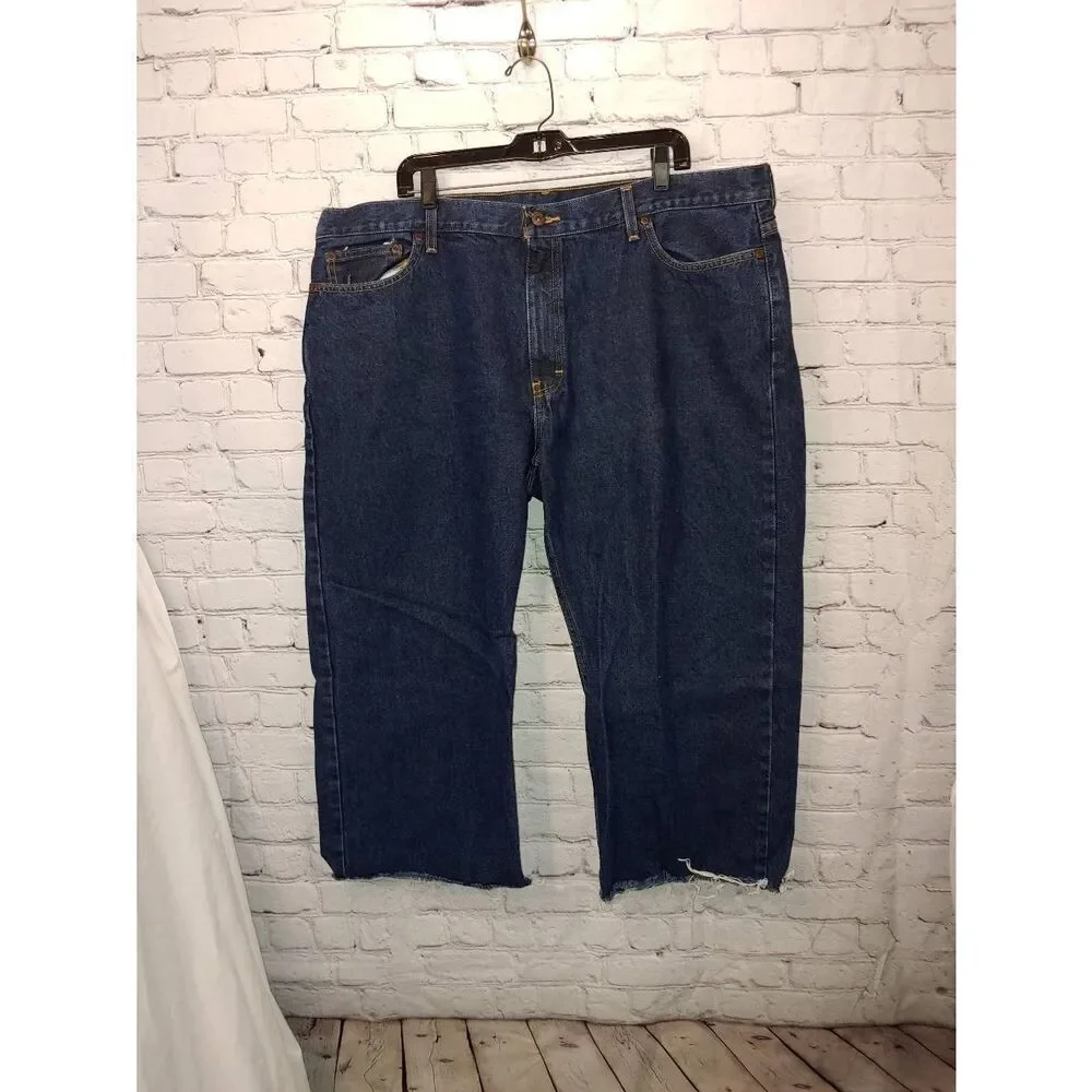 Faded Glory Vintage Men's Size 42x23 (Tag 42x30) Distressed Denim Blue Jeans.