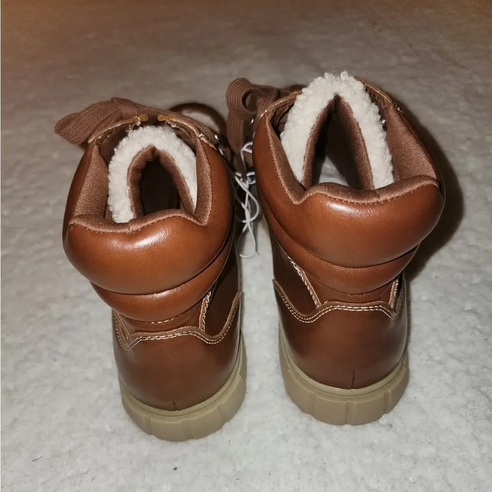 🆕️👢Universal Thread Kimber Sherpa Tongue Boots, Bwn/Crm - Sz 11