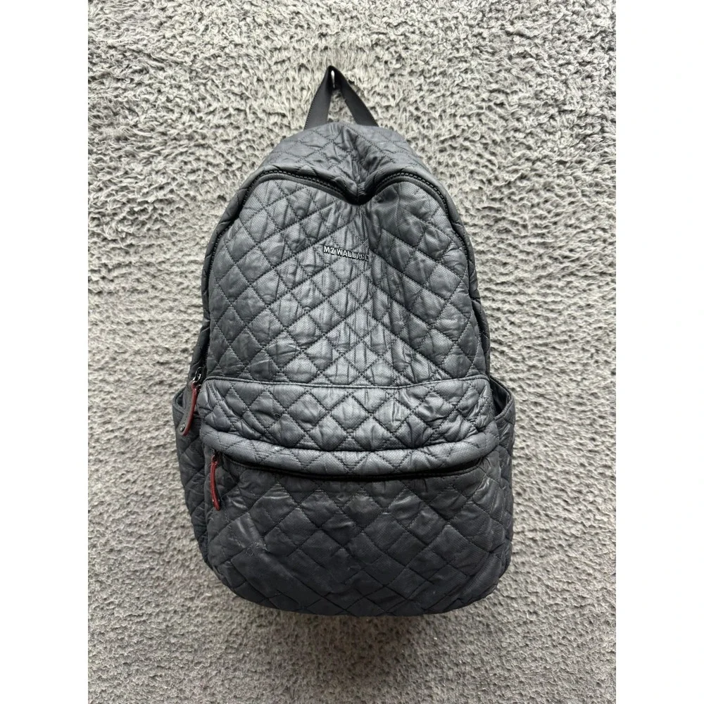 Mz Wallace New York Quilted Metro Laptop School Travel Backpack‎ Black Unisex