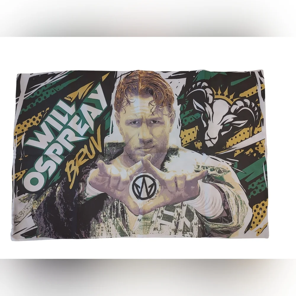 New-AEW Will Osprey Pillowcase and Bruv Patch