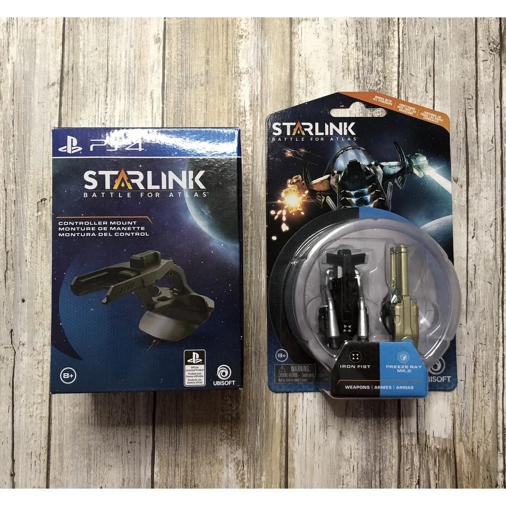 NEW PS4 Starlink Battle For Atlas Controller‎ Mount & Weapons Bundle Iron Fist