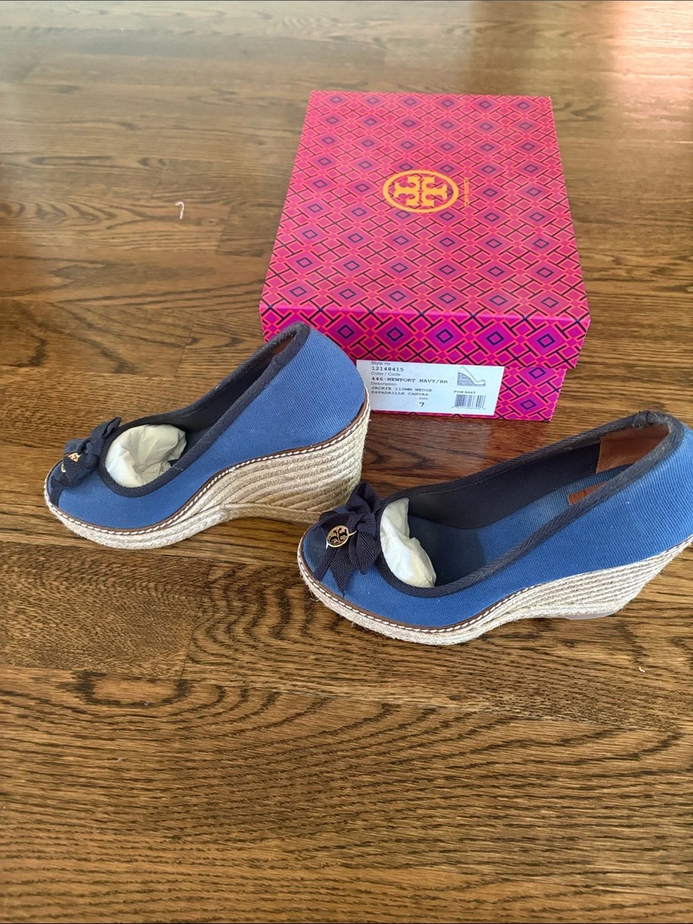 Tory Burch navy canvas