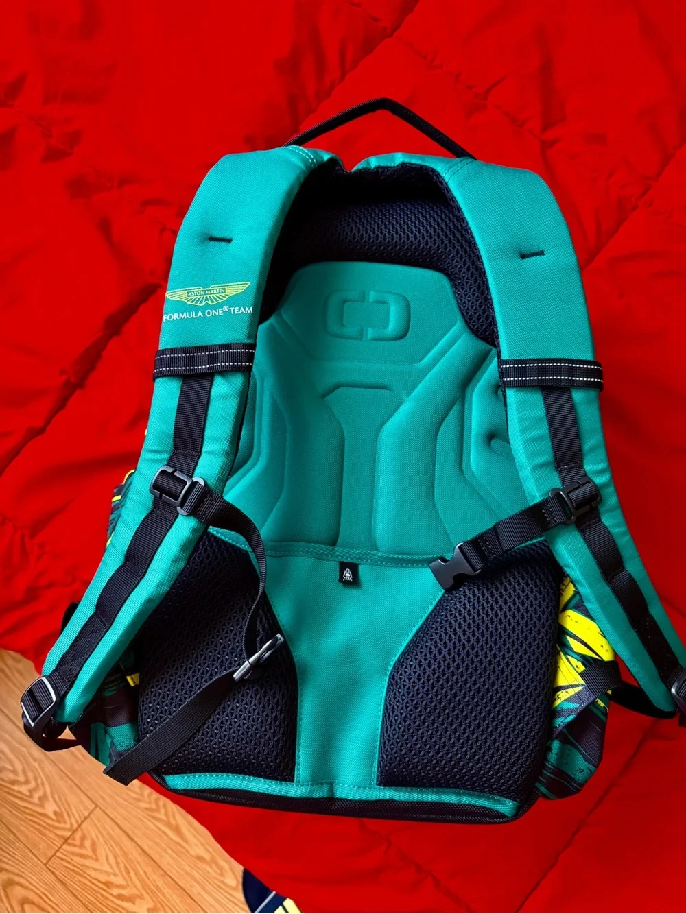 Aston Martin green backpack