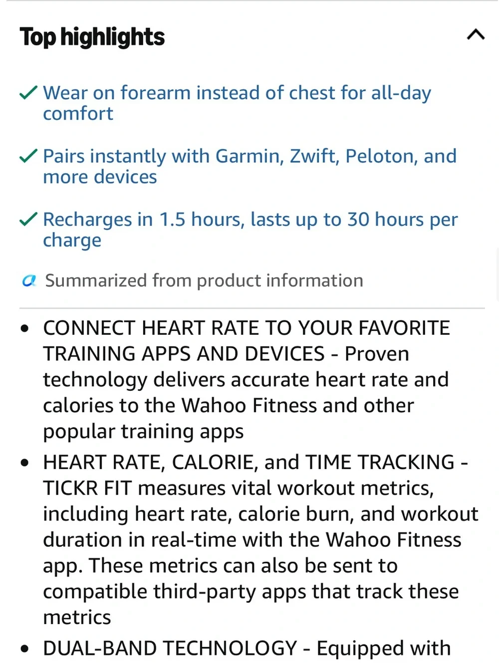 Wahoo tickr fit