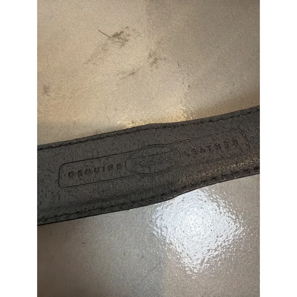 Fossil black leather