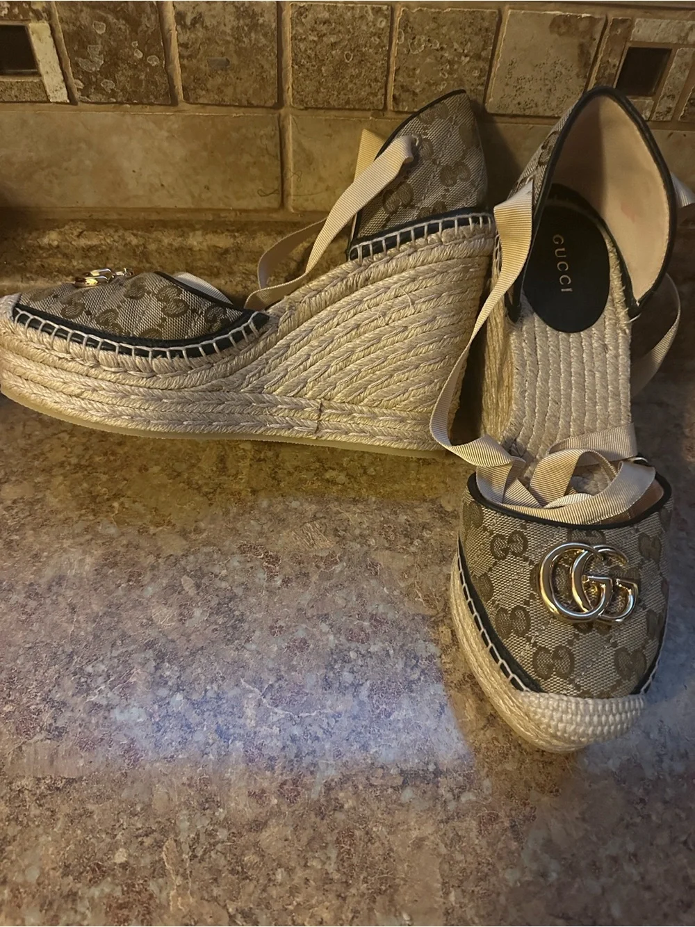 Gucci espadrille wedges