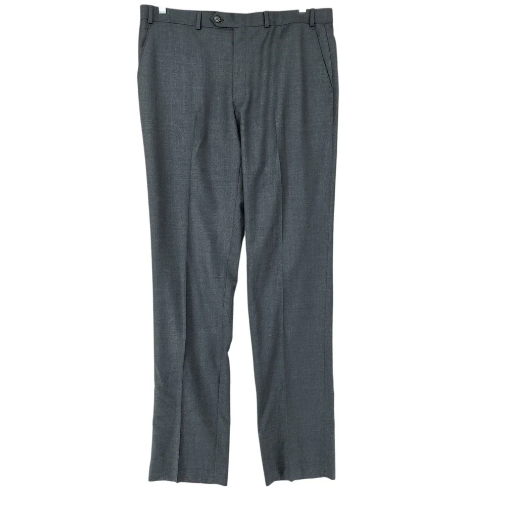 LRL Lauren Ralph Lauren Dress Pants‎ 38L (37x38) Men Gray Wool Flat Front Canada