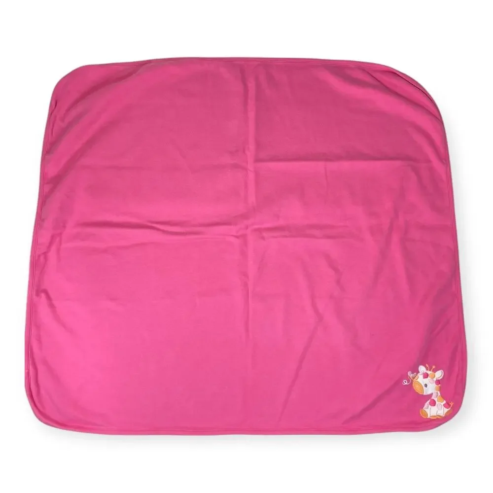 Gymboree Jolly Giraffe Pink Orange Spotted Baby Blanket Embroidered 2016