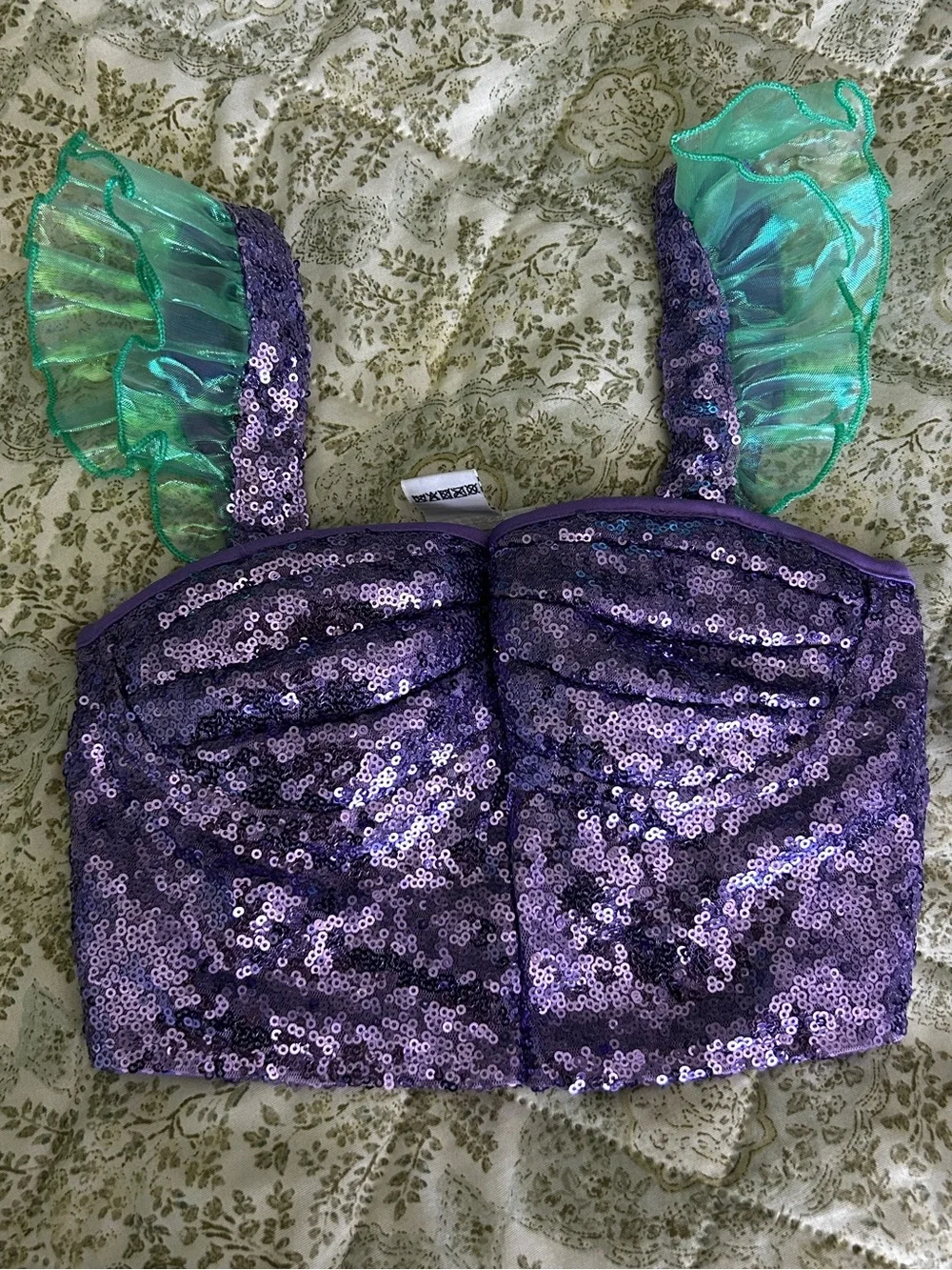 Disney little mermaid top sparkle glitter child small