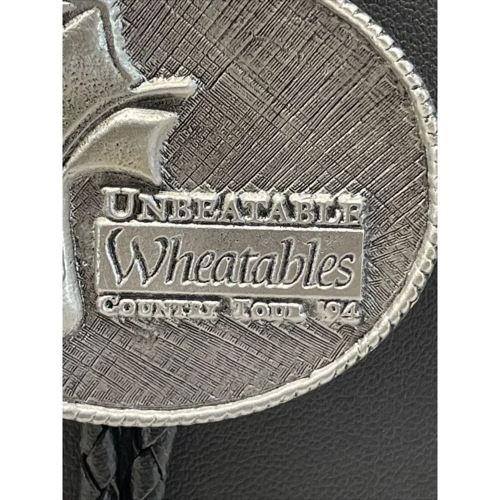 RARE‎ Unbeatable Wheatables Country Tour Music Festival ‘94 Bolo Tie Black A44