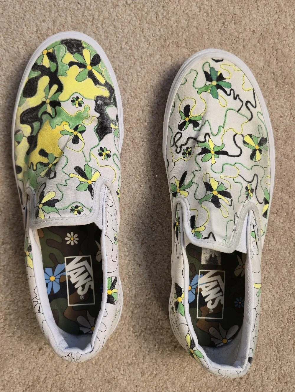 VANS Classic Floral Doodle Men's Size 10 Slip-On