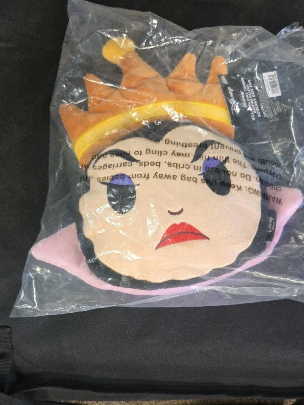 Disney Queen Face Plush Pillow - Cream, Pink, Gold