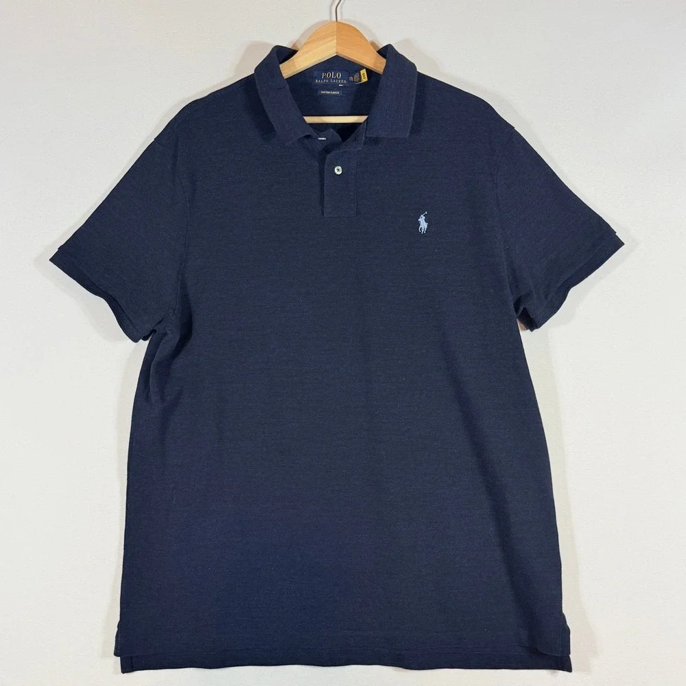 Polo Ralph Lauren Mens XXL Polo Shirt Navy Preppy Old Money Golf Academic Casual
