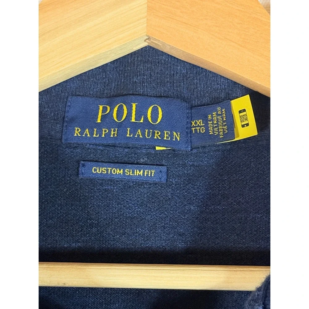 Polo Ralph Lauren Mens XXL Polo Shirt Navy Preppy Old Money Golf Academic Casual