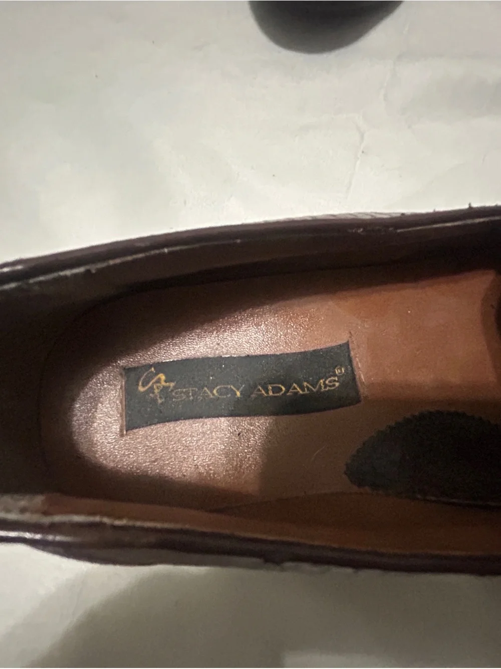 Stacy Adams Dark Brown Tassel Leather Loafers Slip-On Dress Casual Size 7