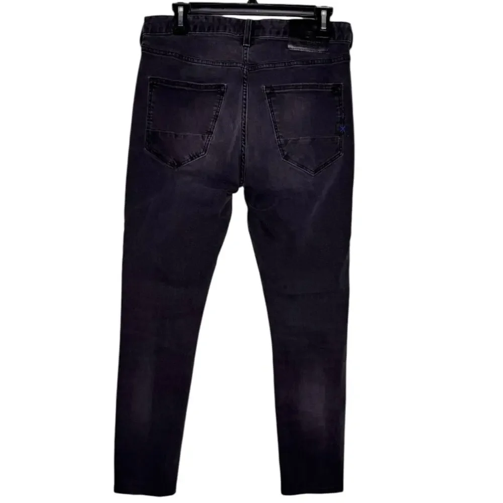 Scotch & Soda Black Amsterdams Blauw Straight Slim fit jeans Size 31/32