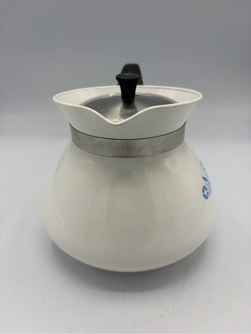 Vintage Corning Ware 6 Cup Cornflower Blue Tea Pot Kettle W/ Lid USA