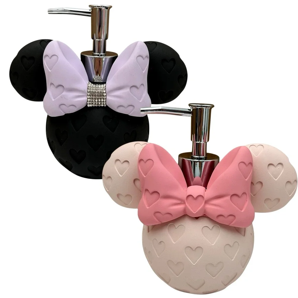 Disney Mickey‎ Mouse Soap/Lotion Pump Bottle Dispenser Lavender Light-Pink Black