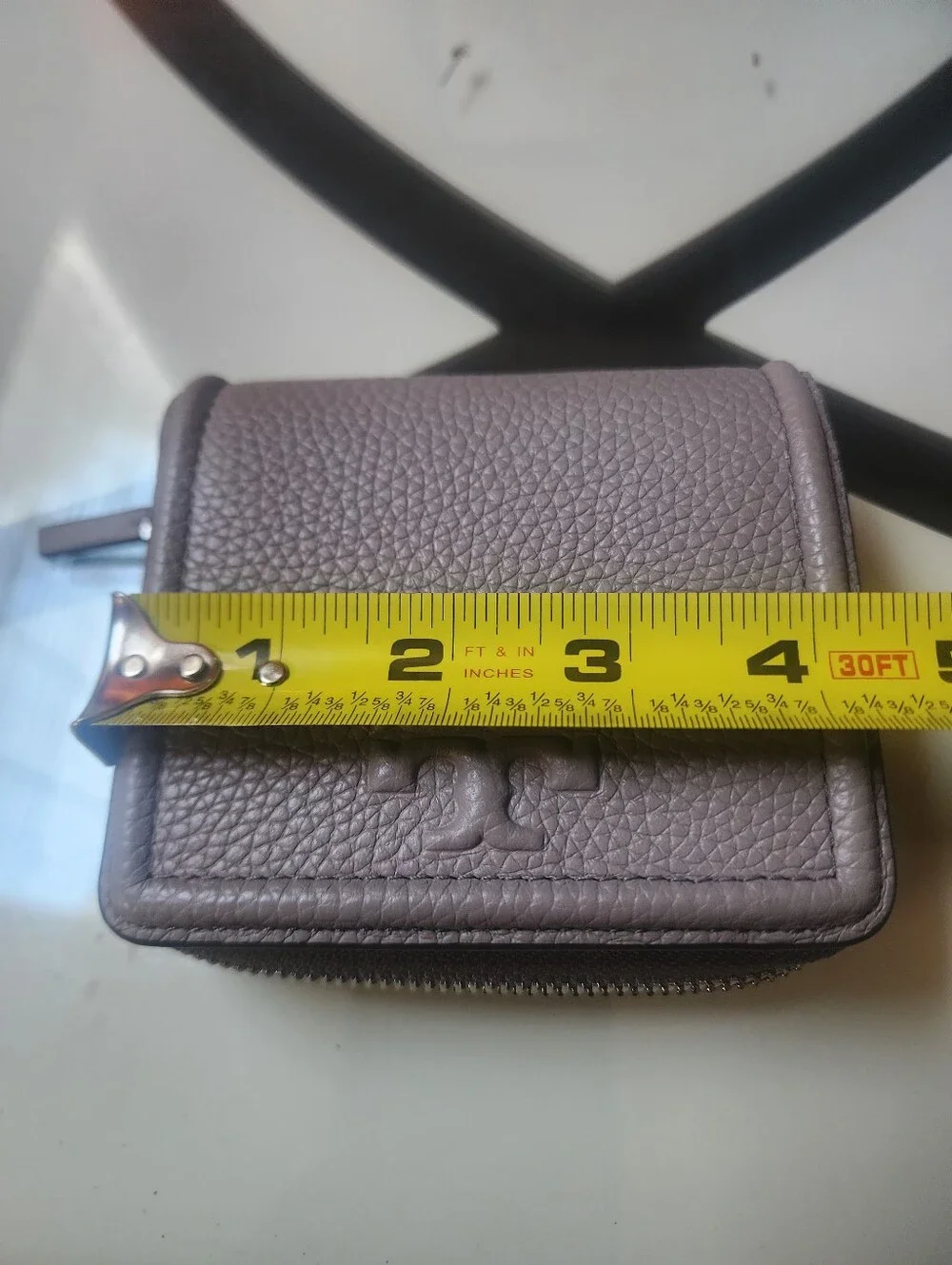Tory Burch Pebbled Leather Compact Crossbody in Mauve Lavender