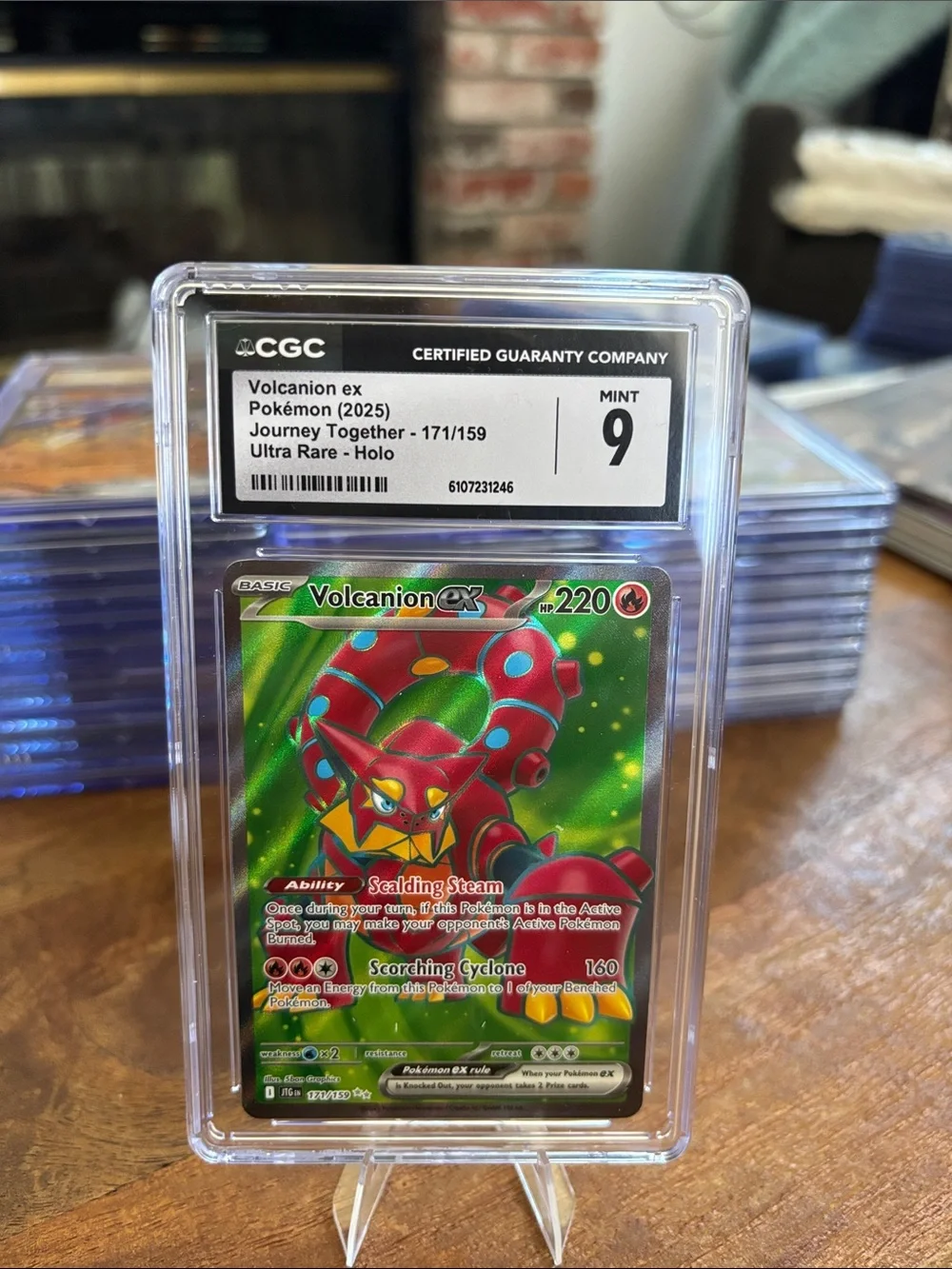CGC 9 Volcanion ex Ultra Rare Holo Pokemon Journey Together 171/159