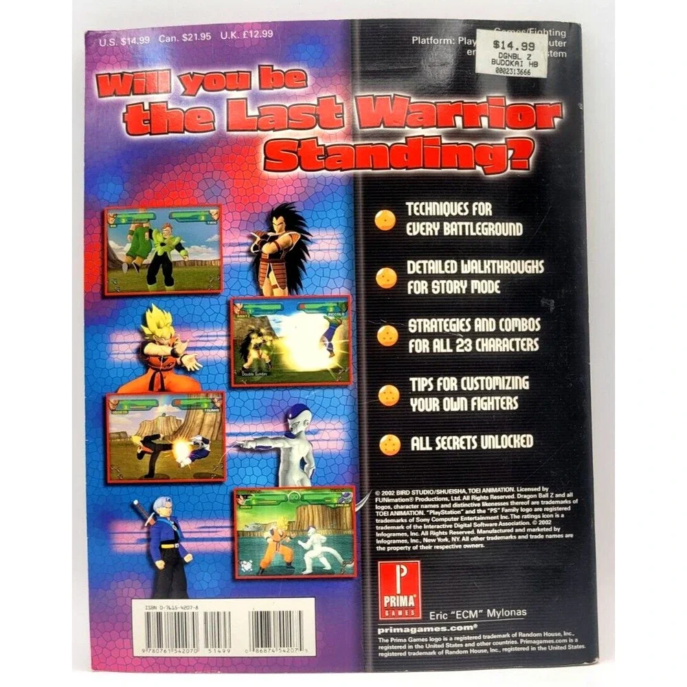 Prima Games Dragon Ball Z Budokai Official Strategy Guide All Capsules‎ Revealed
