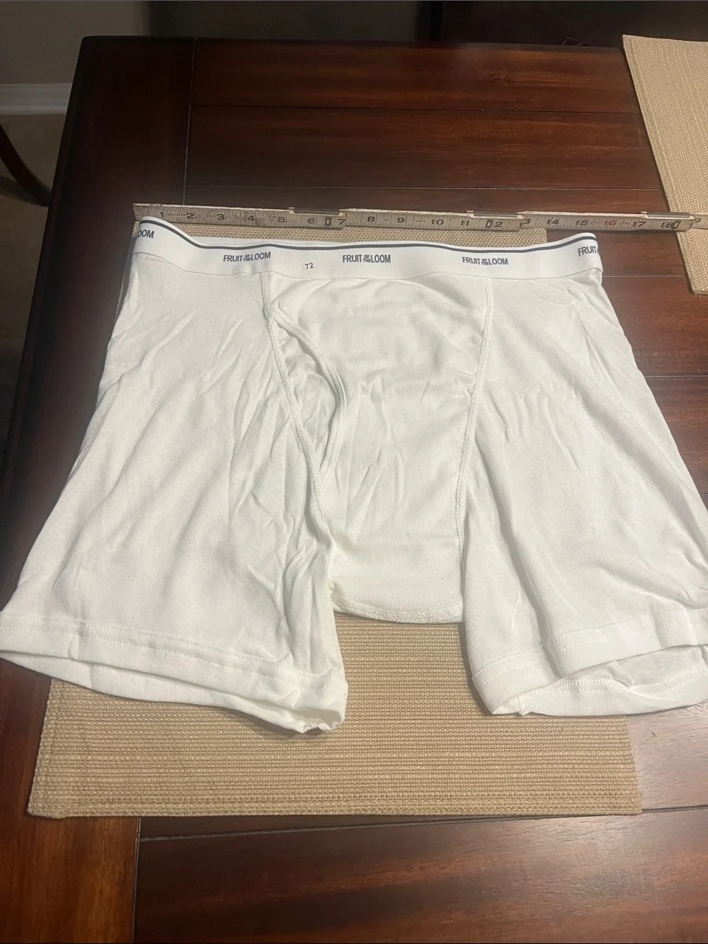Bundle this .72.. fruit of the Loom Men's White Boxer Briefs large