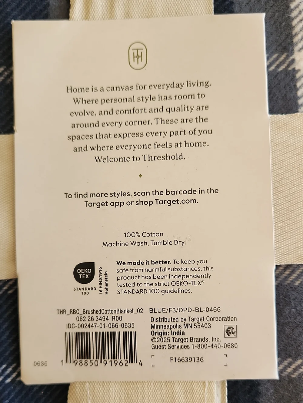 Threshold brushed cotton