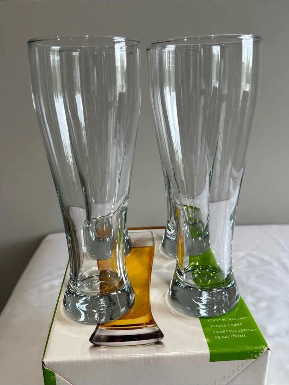 Set of 4 - Libbey Giant Beer Glasses 23oz capacity