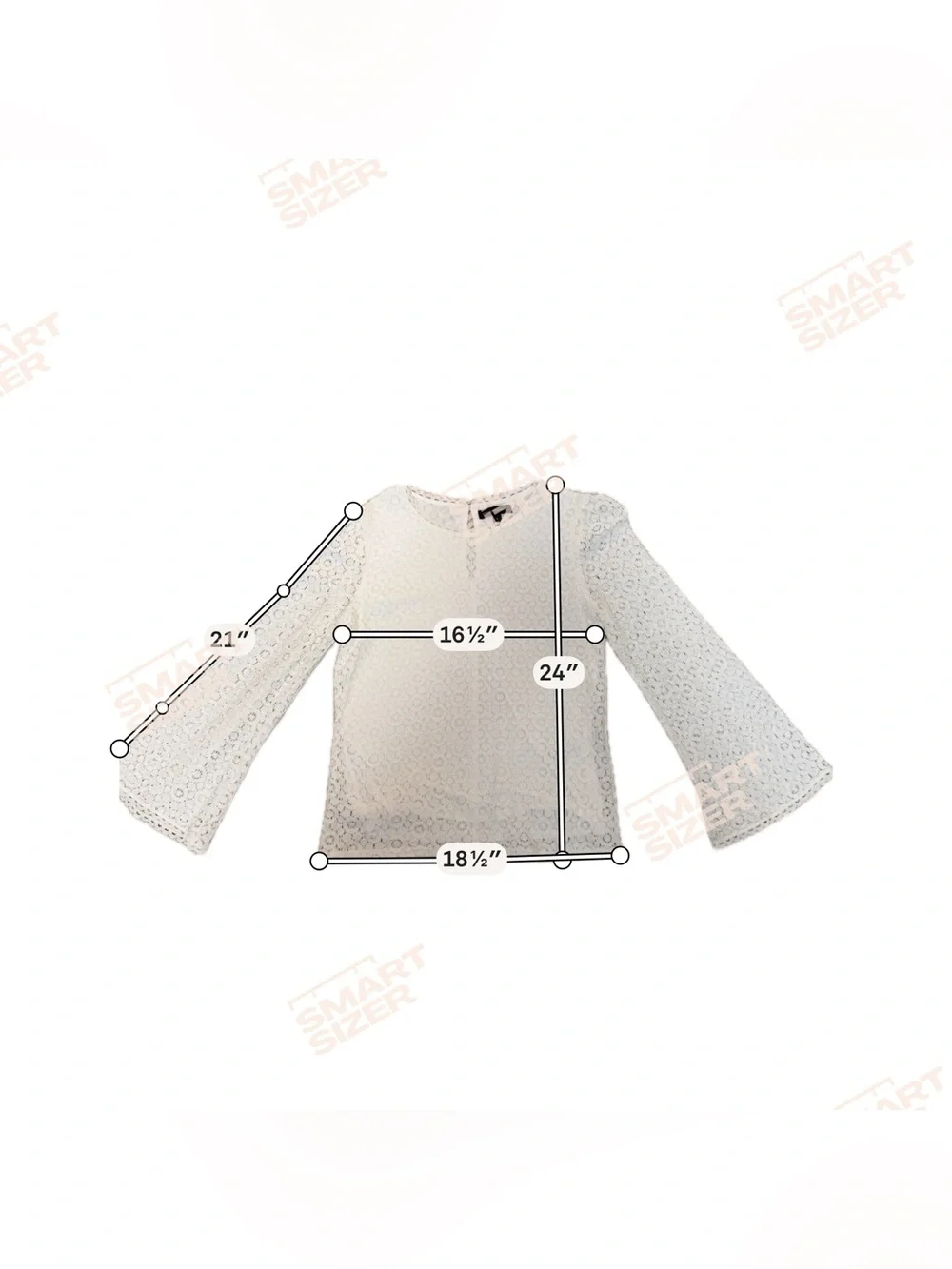 Banana Republic Ivory Floral Lace Bell Sleeve Blouse Boho Romantic Small