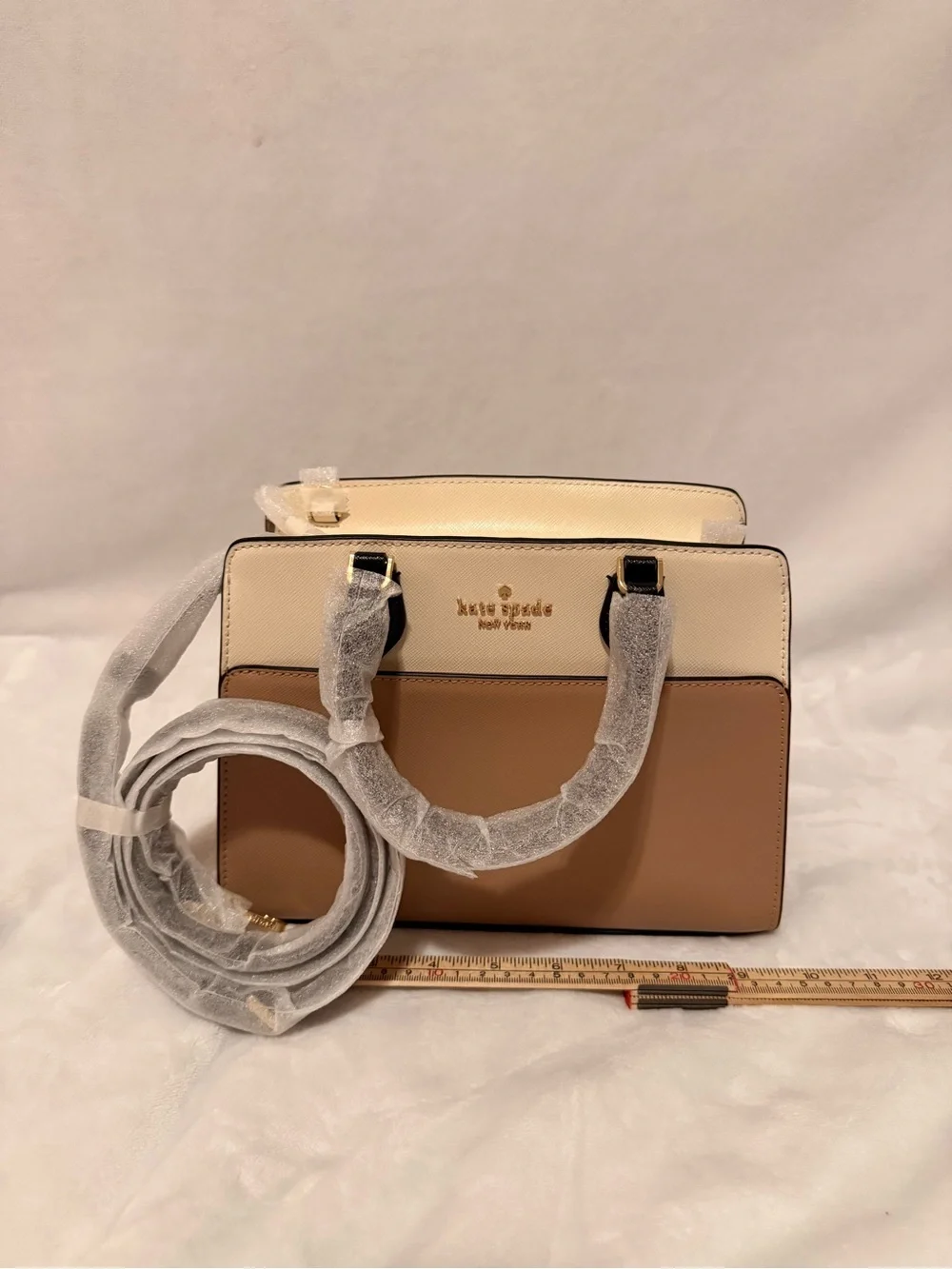 Kate Spade Madison Small Satchel Toasted Hazelnut Leather Top Handle Bag