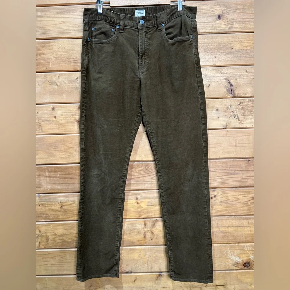 J.Crew 770 Slim Corduroy Pants Brown Stretch 34x34