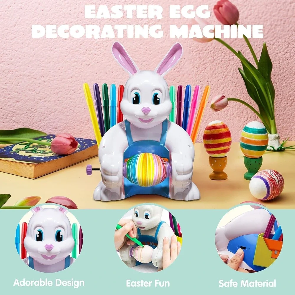 JOYIN Easter Bunny Egg Spinner Kit w/ Markers - Kids‎ Craft Decorator