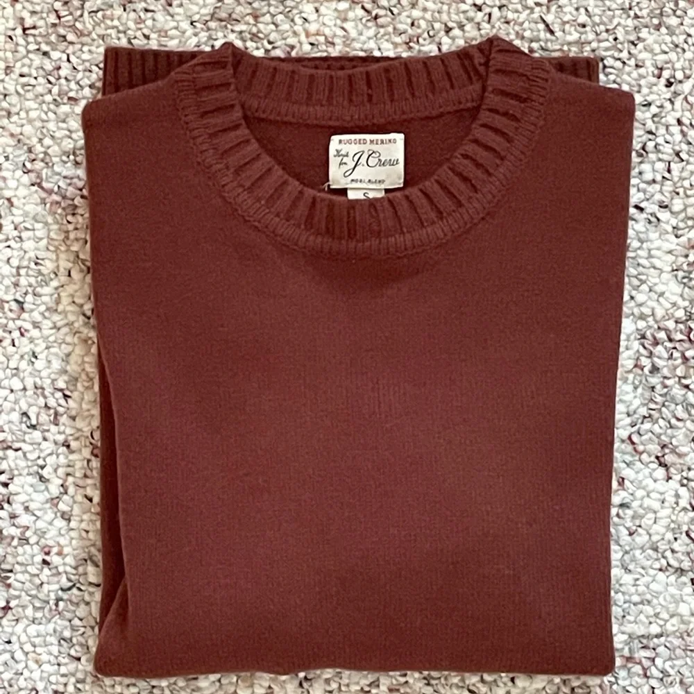 J. Crew Men's Crewneck Sweater in Deep Brick