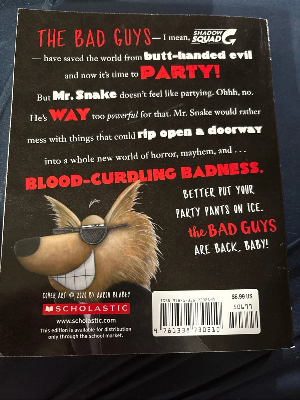 Scholastic The Bad Guys Dawn of the Underlord Black and Red Cover