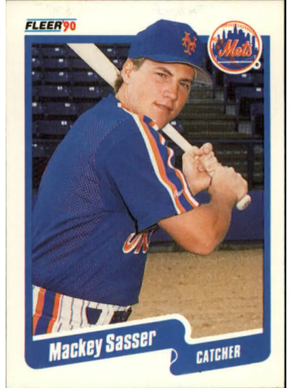 1990 Mackey Sasser Fleer Baseball Card #216