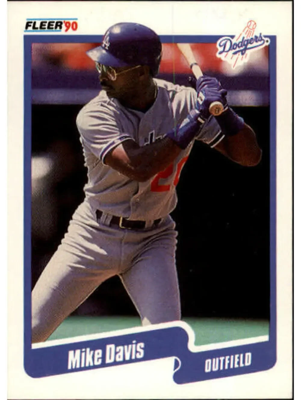 1990 Mike Davis Fleer Baseball Card #391