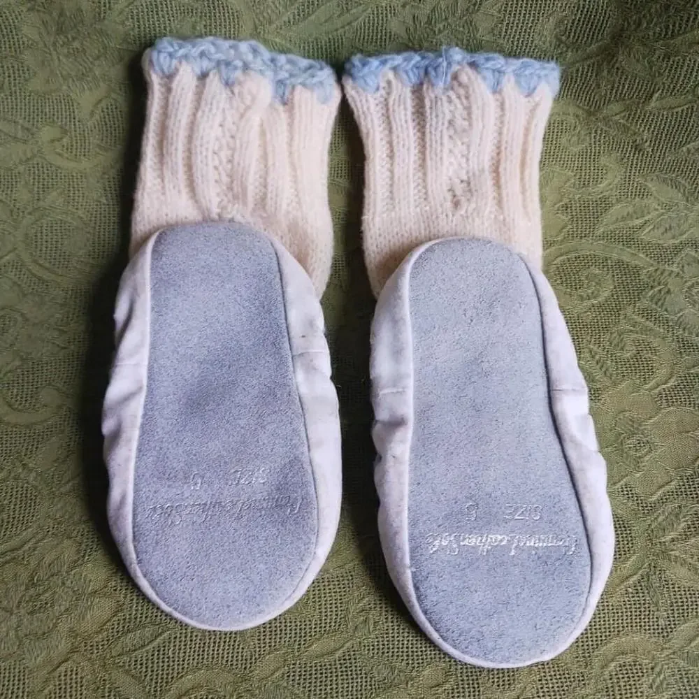Vintage Easter Bunny Slipper Socks Infant Size 5