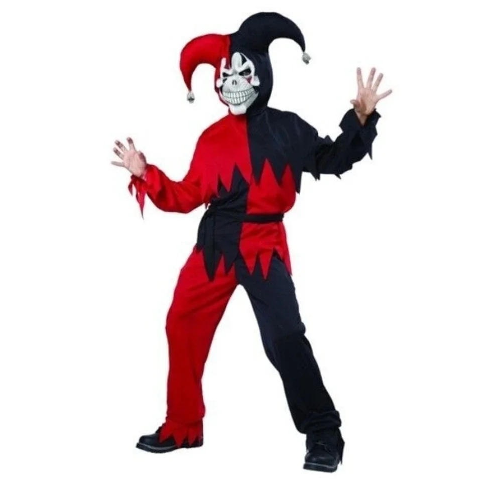 Boy's Evil Jester Costume -‎ Size Medium