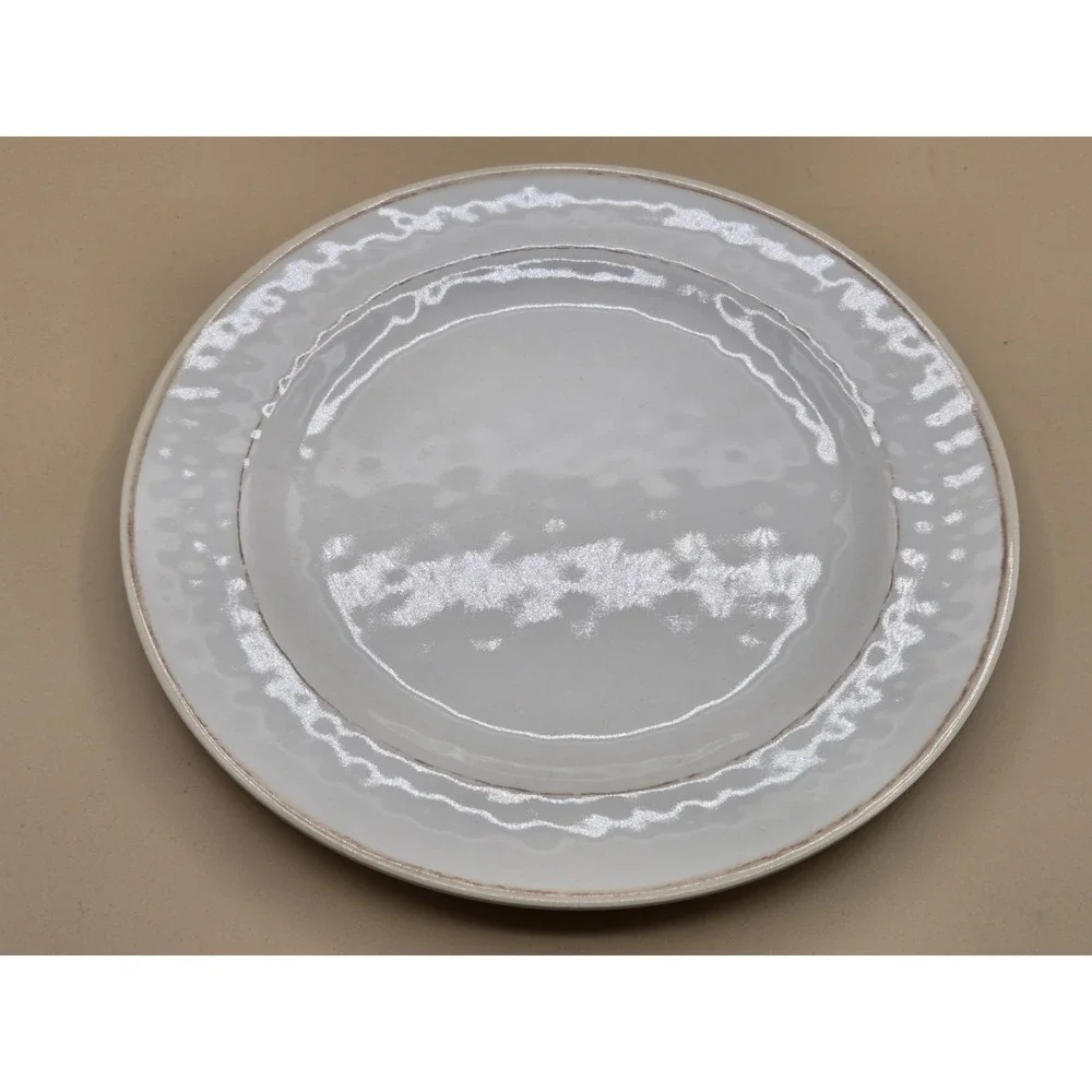 Pottery Barn Salad Plates Set Of 4 Cabana‎ Stone Melamine NEW 9