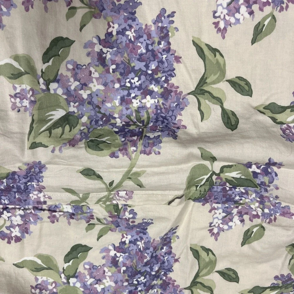 Ralph Lauren Cape‎ Elizabeth King Size Pillow Sham Lilac Purple Case Cotton