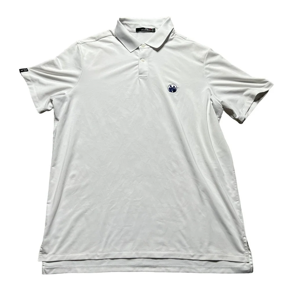 Ralph Lauren RLX Mens White Golf Polo Shirt Regular Fit Stretchy Size XL