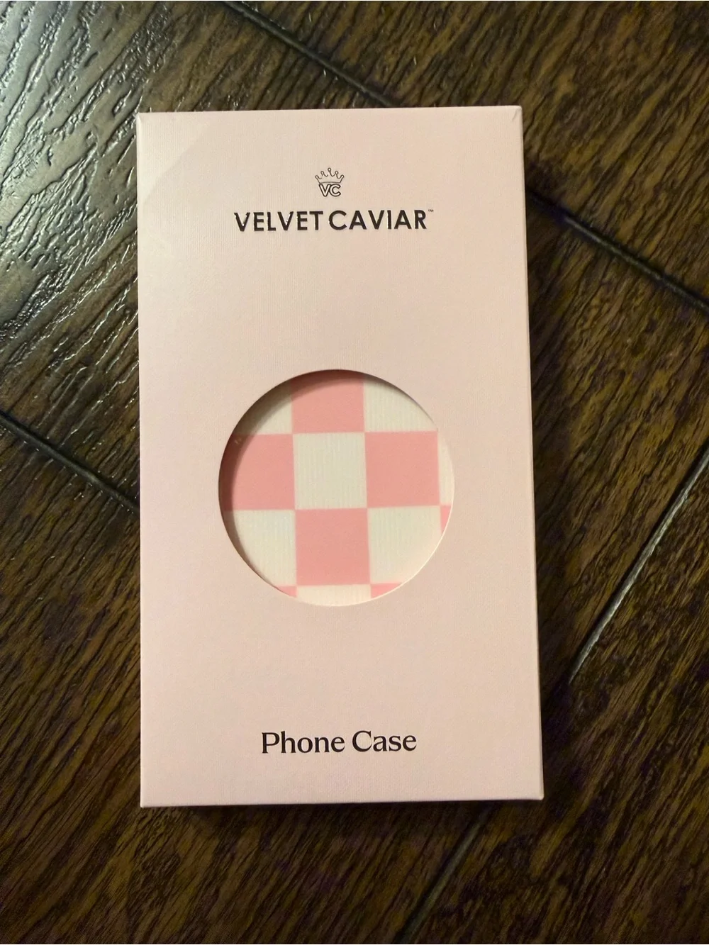 Velvet Caviar Pink White Checkered Phone Case