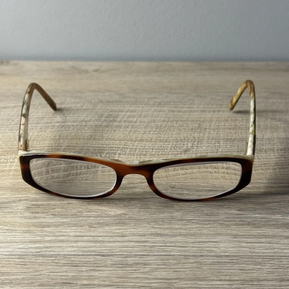 Ralph Lauren RL Eyeglasses 6002‎ 5018 Brown Cream Full Rim Rectangle Frame