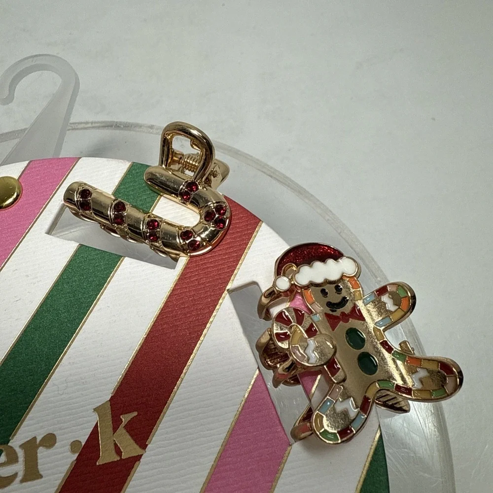 Piper K Christmas Hair‎ Clips 7 Unique Clips Sparkles Pearly Beads Big Or Little