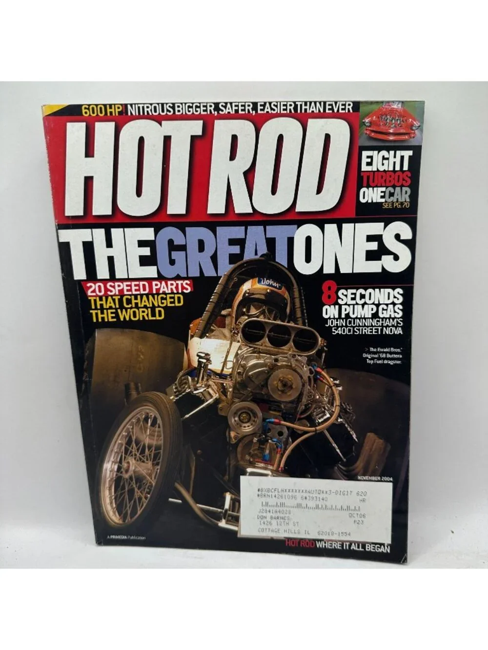 Hot Rod Magazine November 2004 Issue - The Great Ones 20 Speed Parts Pre-Owned