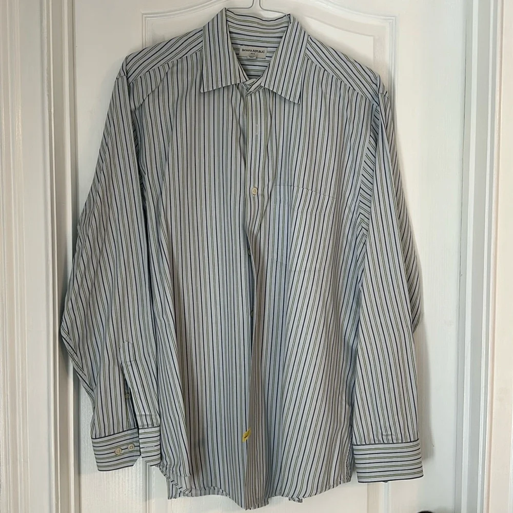 BANANA REPUBLIC Button Down Shirt Mens 17-17.5 XL